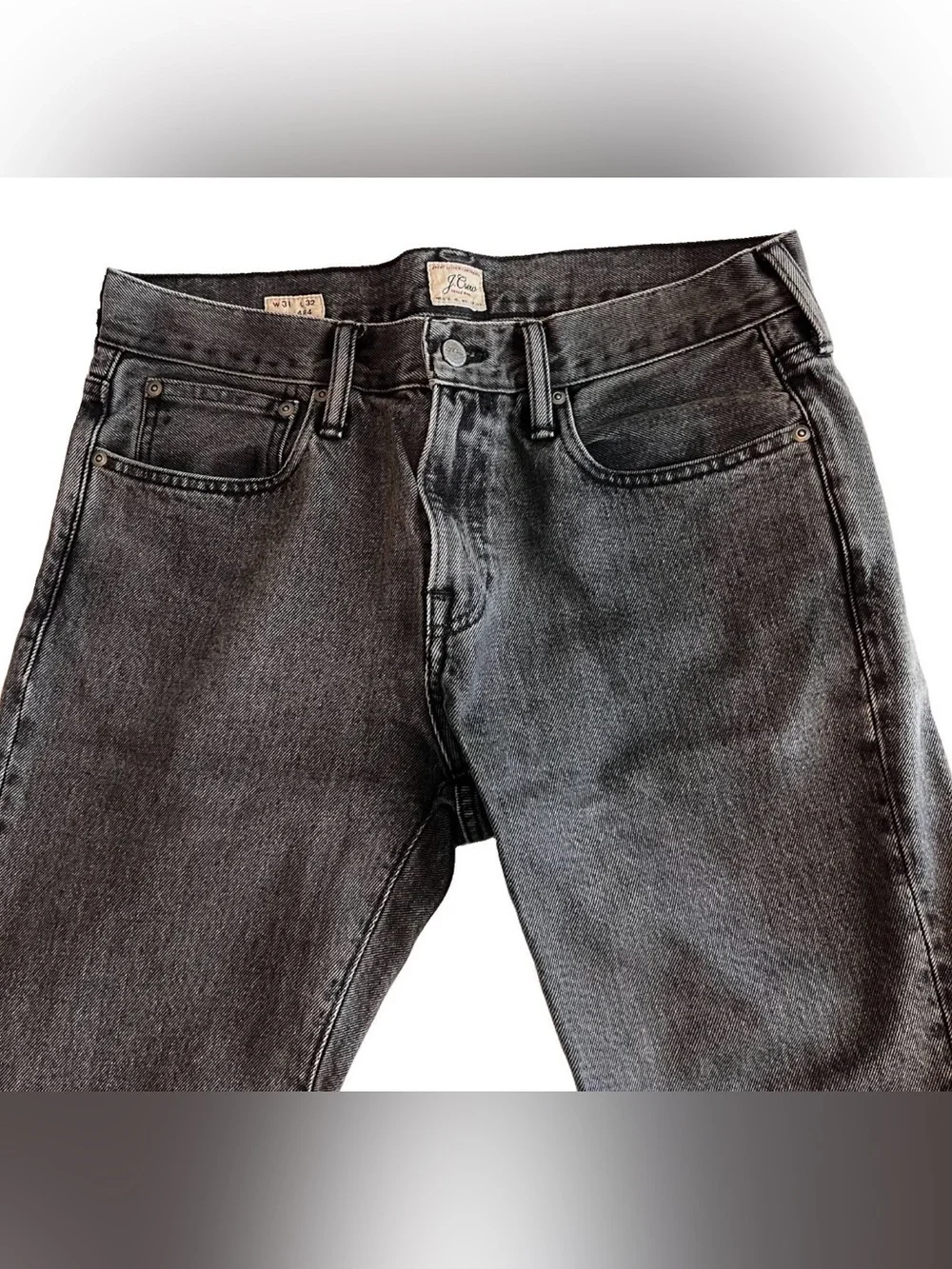 J.Crew Jeans 31x32 Mens 484 Stretch Slim Black Denim Y2K *READ*
